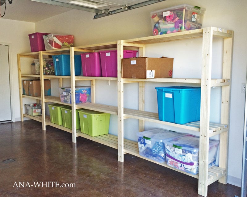 Ana White Easy, Economical Garage Shelving from 2x4s DIY Projects